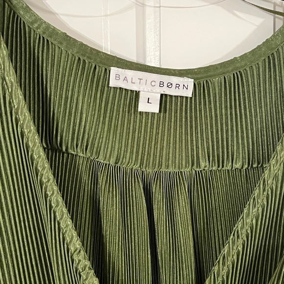 BalticBorn Athena Pleated Maxi Dress in Fern - Picture 3 of 10